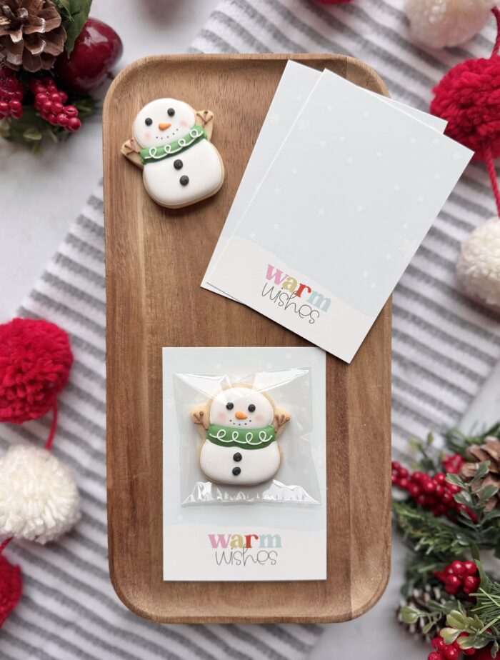 Snowman Cookie Card